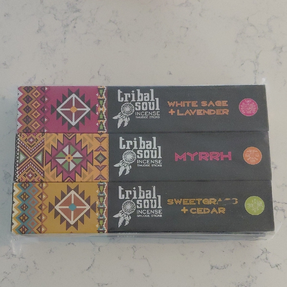 Tribal Soul Incense Sticks - White Sage + Lavender, Myrrh, Sweetgrass + Cedar